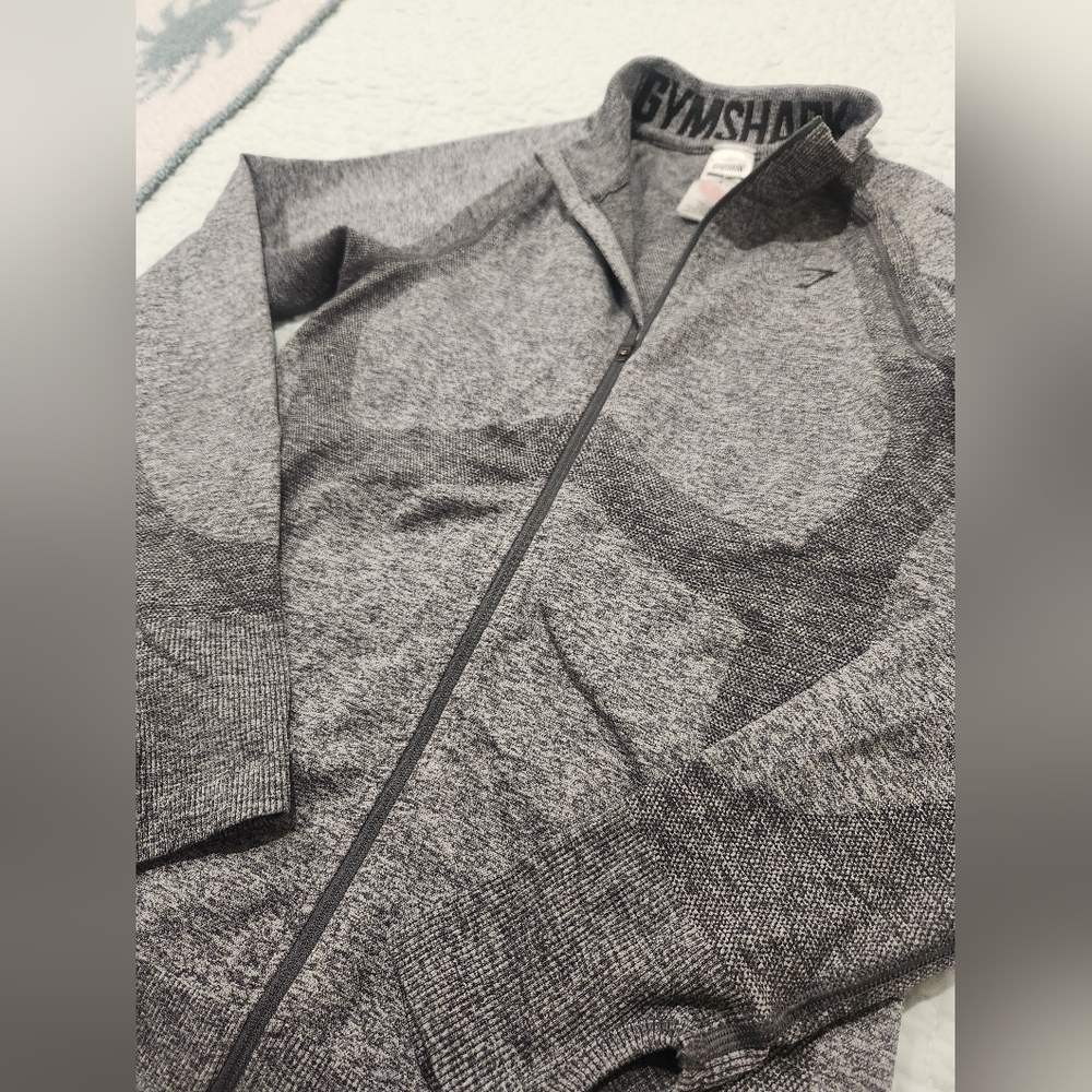 Gymshark - Flex Zip Through Jacket - Charcoal Marl - Large - Picture 3 of 7